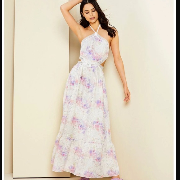 Gianni Bini Dresses Gianni Bini Delaney Embroidered Eyelet Halter